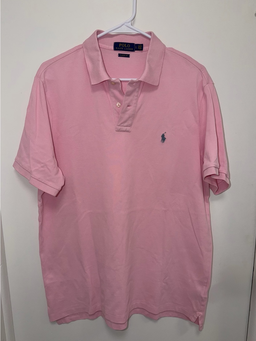 Ralph Lauren Men’s Pink Polo with Navy Pony